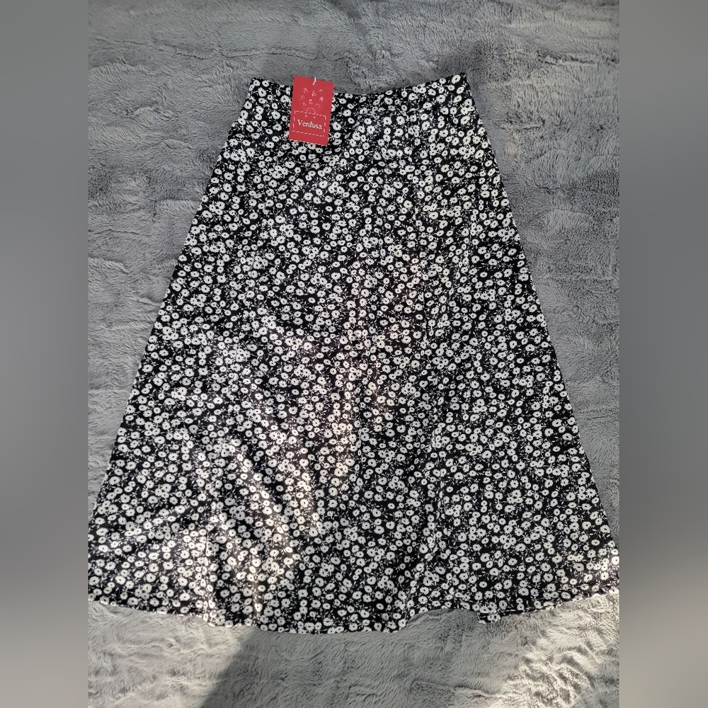 Verdusa floral thigh high waist skirt